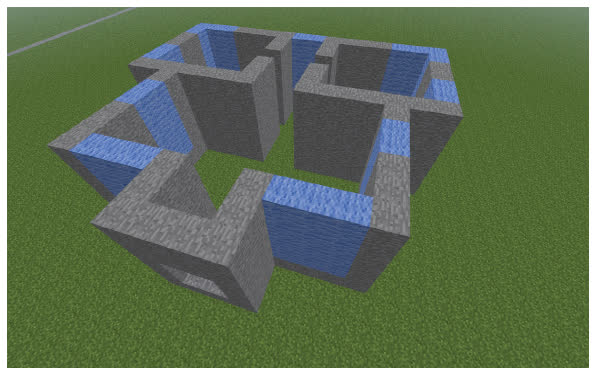 استفاده از پشم آبی برای مشخص سازی و  قرار دادن شیشه ها
