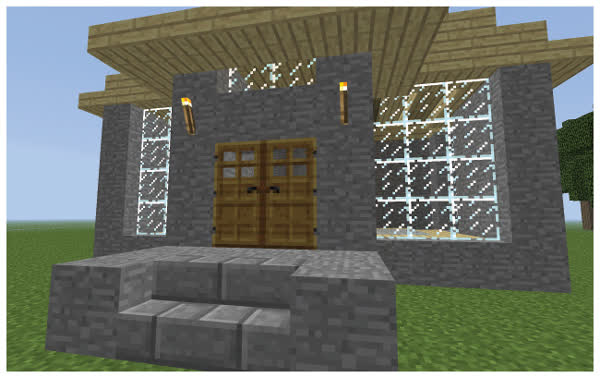 نمای جلویی خونه بعد از اضافی کرن پنچره ها در حالت های مختلف