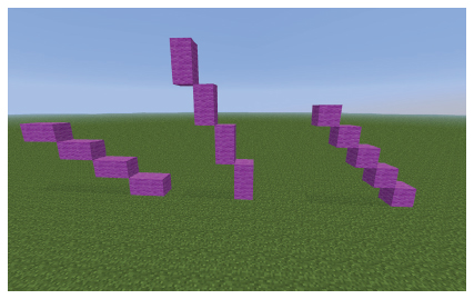 ساخت زاویه با بلاک های مربعی ماینکرفت